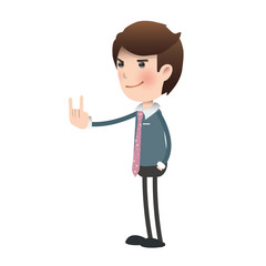 Devil businessman over isolated background