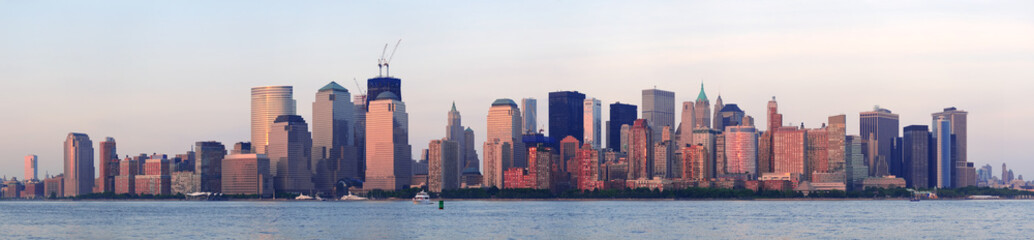 Naklejka premium New York City Manhattan downtown skyline