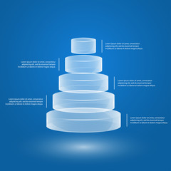 glass pyramid infographic