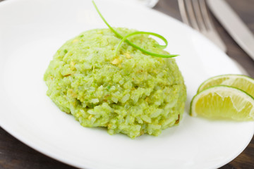 Creamy avocado rice