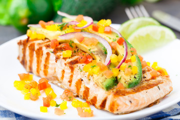 Avocado lime salmon