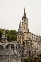 Fototapeta na wymiar The sanctuary of Lourdes (Pyrenees, France)
