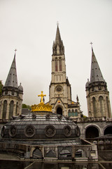 Fototapeta na wymiar The sanctuary of Lourdes (Pyrenees, France)