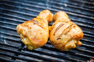 Barbecue Chicken at summer on grill