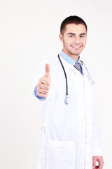 Fototapeta premium Male Doctor isolated on white background