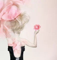 Foto op Plexiglas In rose petals © vali_111