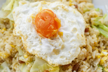 Fried Rice with Chinese Sausage  and Salted Egg Yolk