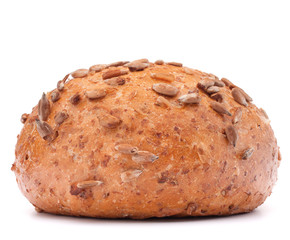 Hamburger bun or roll with sesame seeds  cutout