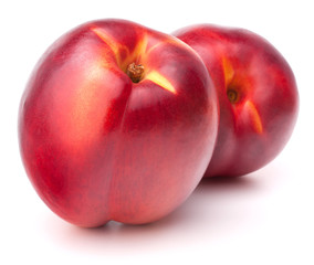Nectarine fruit isolated on white background cutout