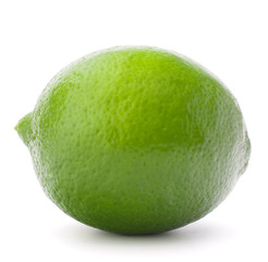 Citrus lime fruit isolated on white background cutout