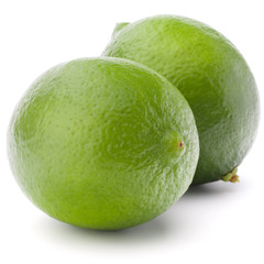 Citrus lime fruit isolated on white background cutout