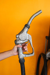 Gasoline pump nozzle.