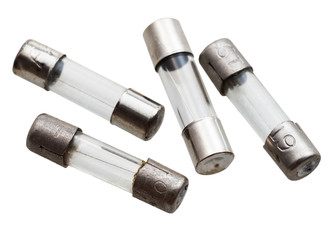several small glass fuses
