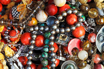 background from antique jewelry