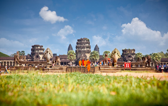 Famous Angkor Wat temple complex, near Siem Reap, Cambodia.