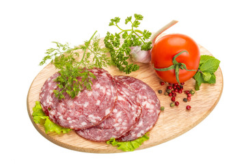 Fresh ripe salami