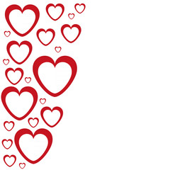 banner in the shape of heart on white background