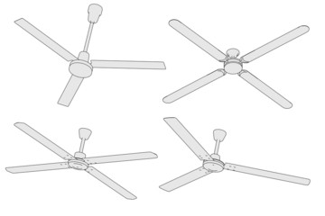 cartoon image of ceiling fans