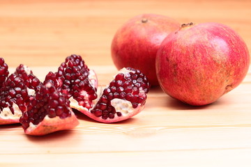 Ripe pomegranate fruit