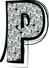 Diamond Font letter P