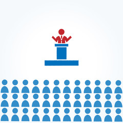 ビジネスマン　教壇　