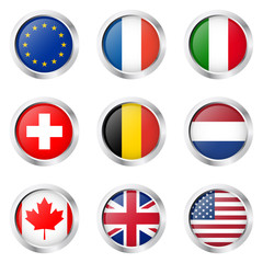 Länder - Sticker : Europa, Frankreich, Italien, ...