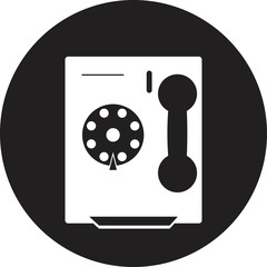 Telephone vector icon isolated