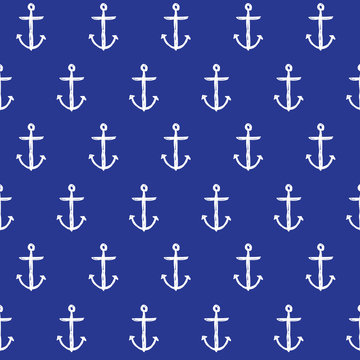 Blue Anchor Pattern Doodle