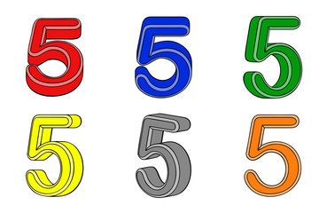 Six number (five) 3d