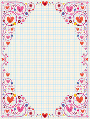 cute hearts frame