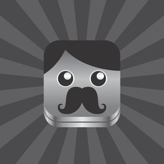 silver plate portrait avatar picture