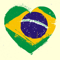 Brazil Heart Grunge