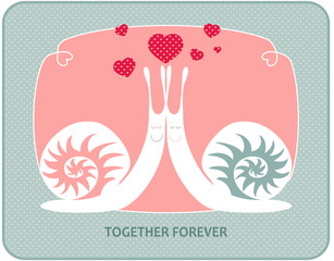 Vector illustration "Together forever"