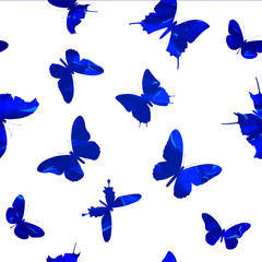 Naadloos patroon met vlinders