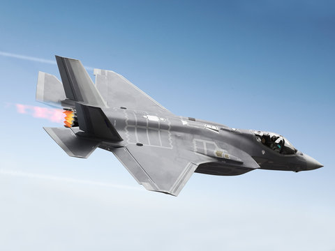 Fototapeta F-35 A Lightning at super sonic speeds