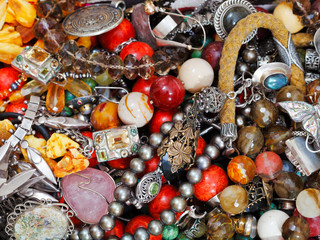 background from antique jewelry