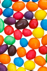 multi-colored chocolate candy dragees