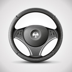 steering wheel, detailed realistic vector