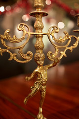 Details of golden candlestick
