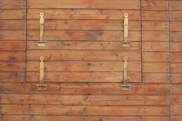 Wooden wall with door