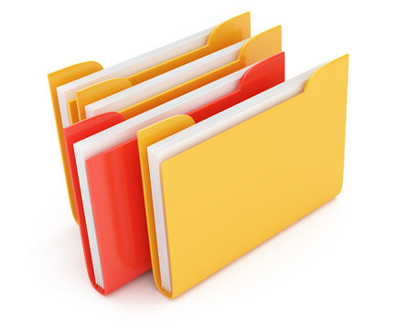 Red And Yellow Folder