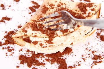 Pancake with cottage cheese (mixed with yolk & brown sugar)