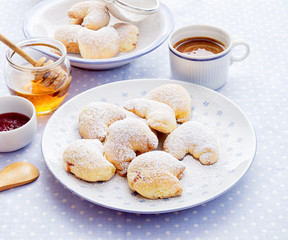 Sweet breakfast. Homemade shortbread cookies