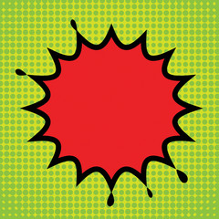 Comic book explosion abstract, vector