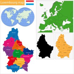 Luxembourg map