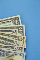 American money spread out.