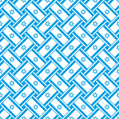Seamless abstract pattern made with the Israel flag