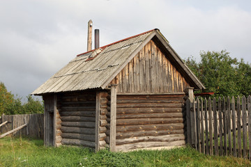 Fototapeta na wymiar Old village sauna