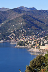 Fototapeta na wymiar Camogli z Góry Portofino - Liguria
