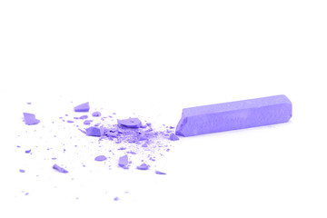 Crumbled lilac chalk